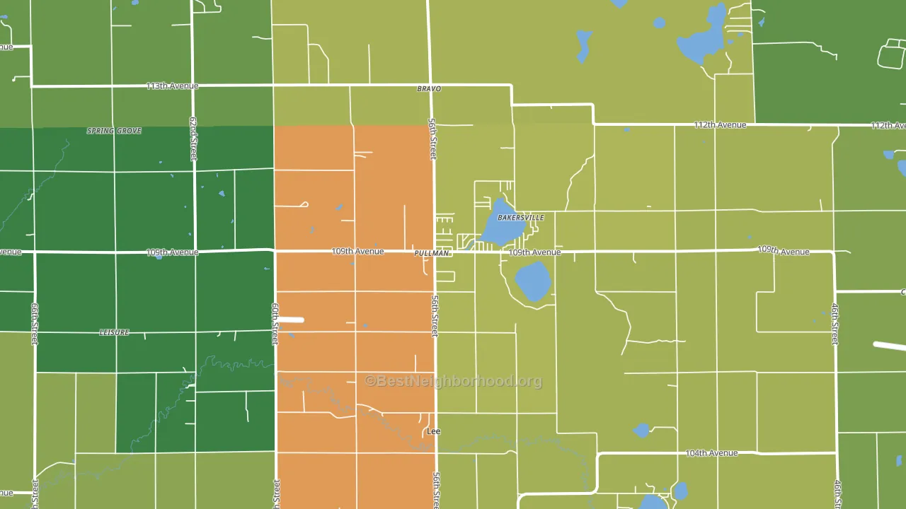 49450, MI block-group voter-turnout map