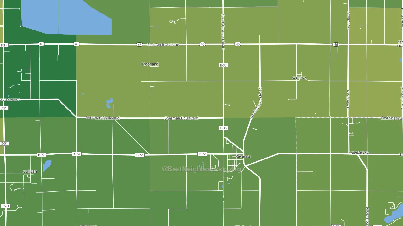 49451, MI block-group voter-turnout map