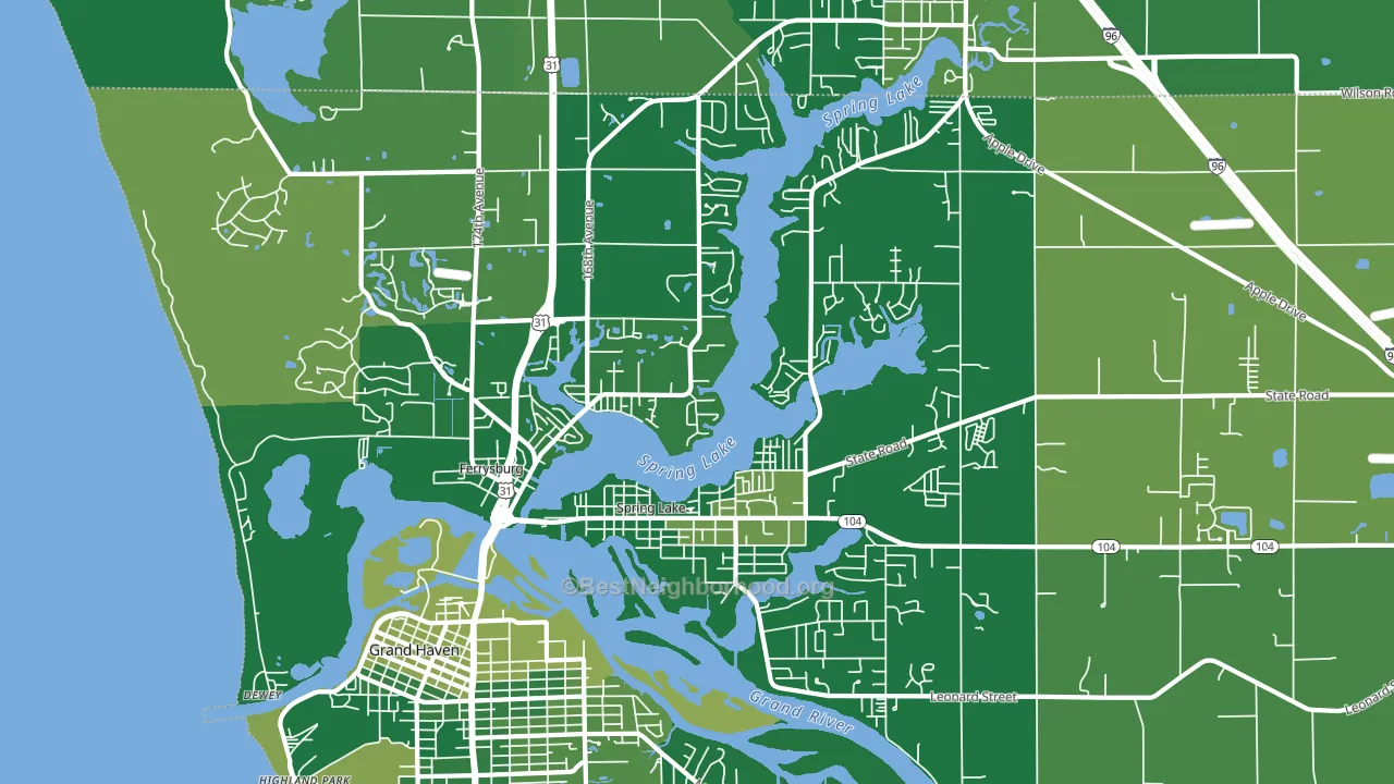 49456, MI block-group voter-turnout map