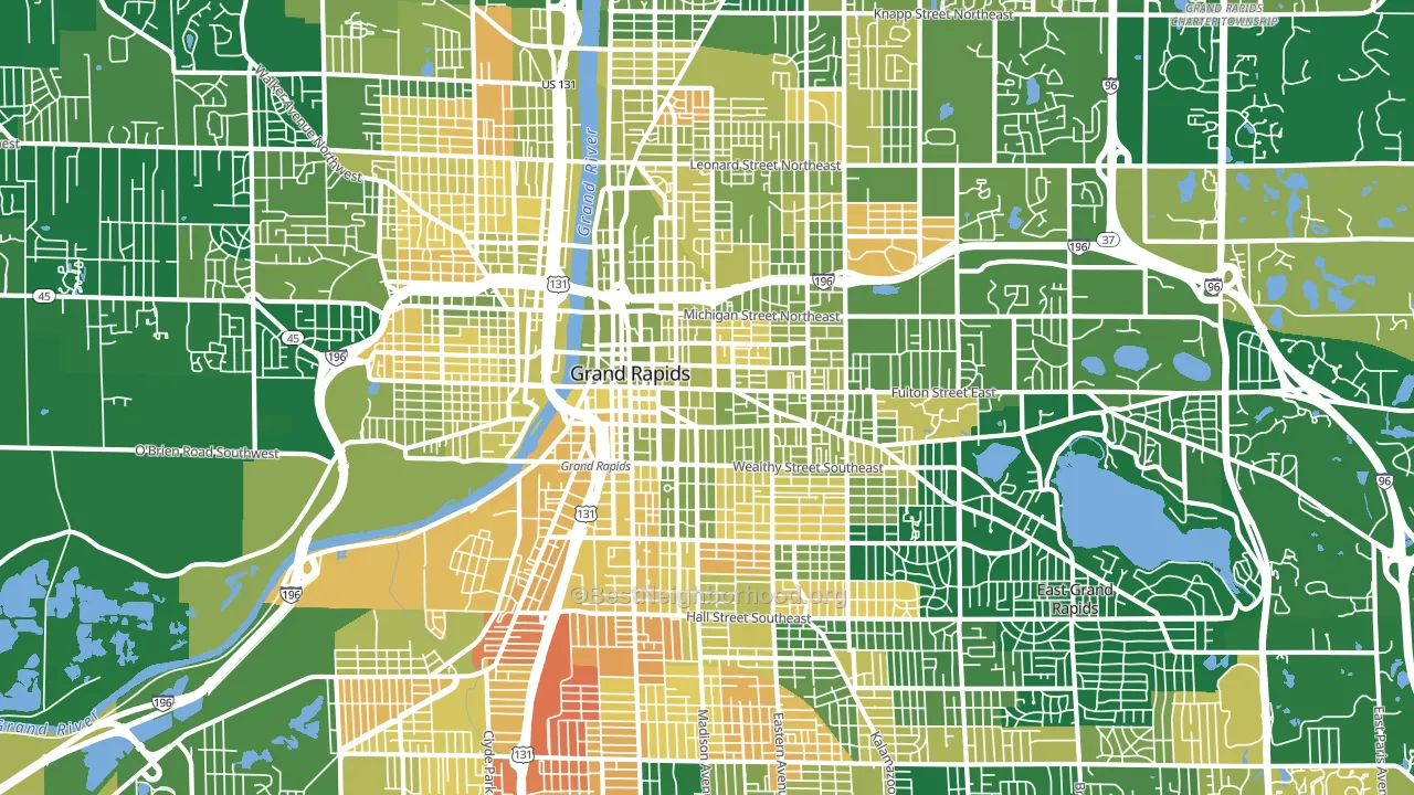 49503, MI block-group voter-turnout map