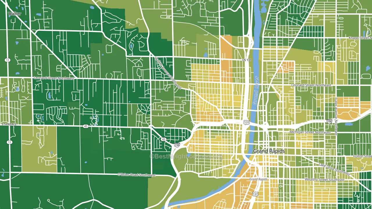 49504, MI block-group voter-turnout map