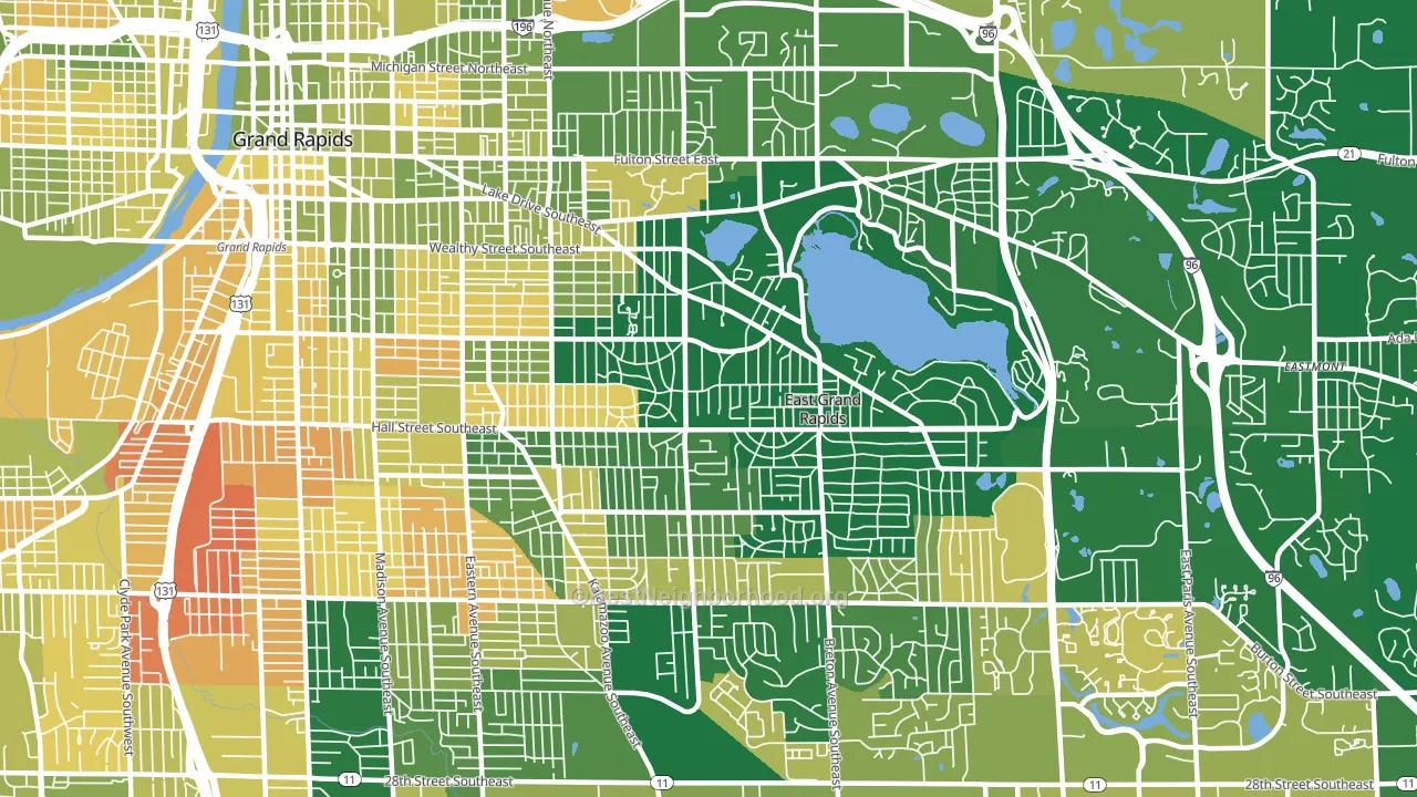 49506, MI block-group voter-turnout map