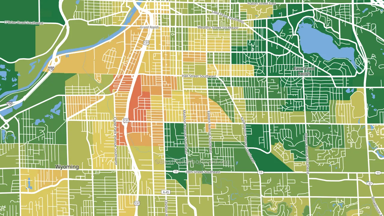 49507, MI block-group voter-turnout map