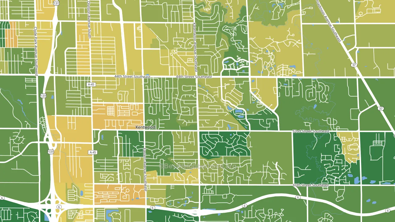 49508, MI block-group voter-turnout map