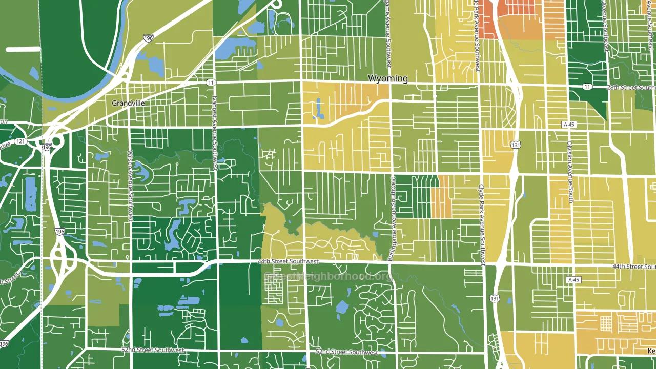 49519, MI block-group voter-turnout map
