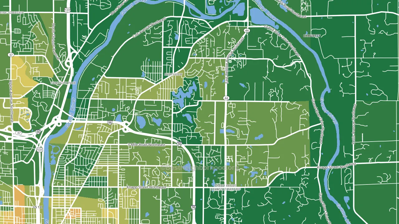 49525, MI block-group voter-turnout map