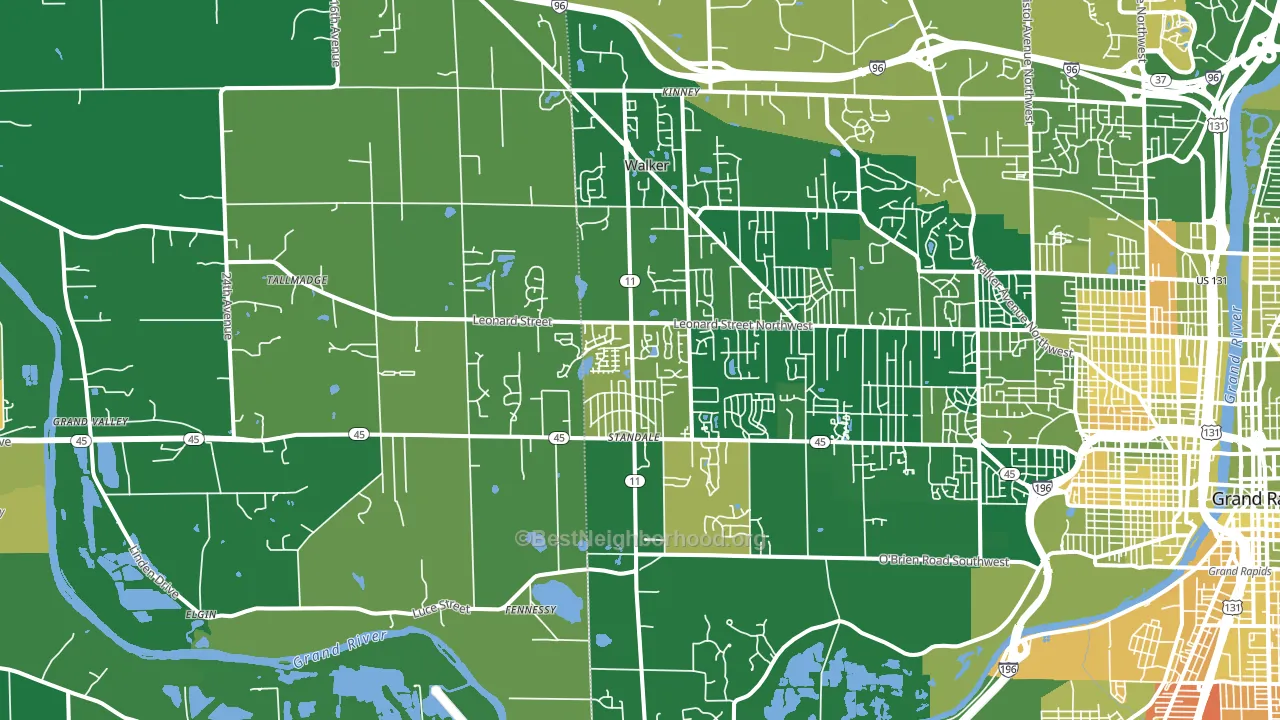 49534, MI block-group voter-turnout map