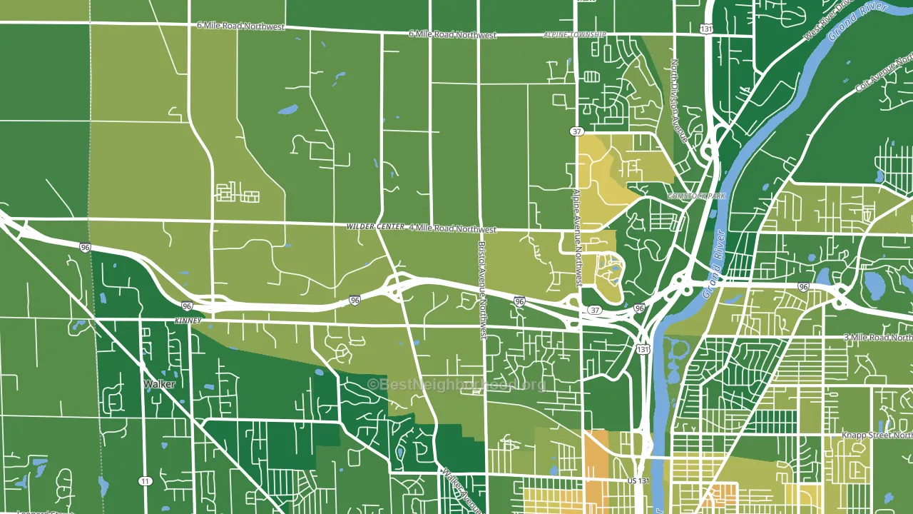 49544, MI block-group voter-turnout map