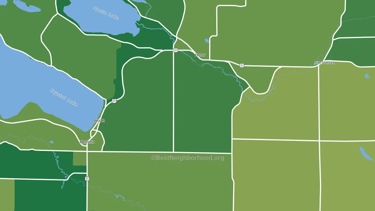 49617, MI block-group voter-turnout map