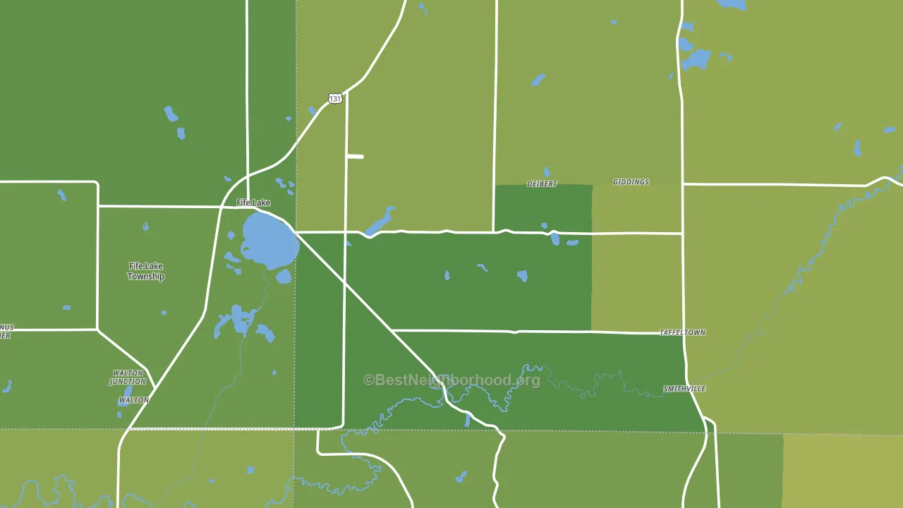 49633, MI block-group voter-turnout map