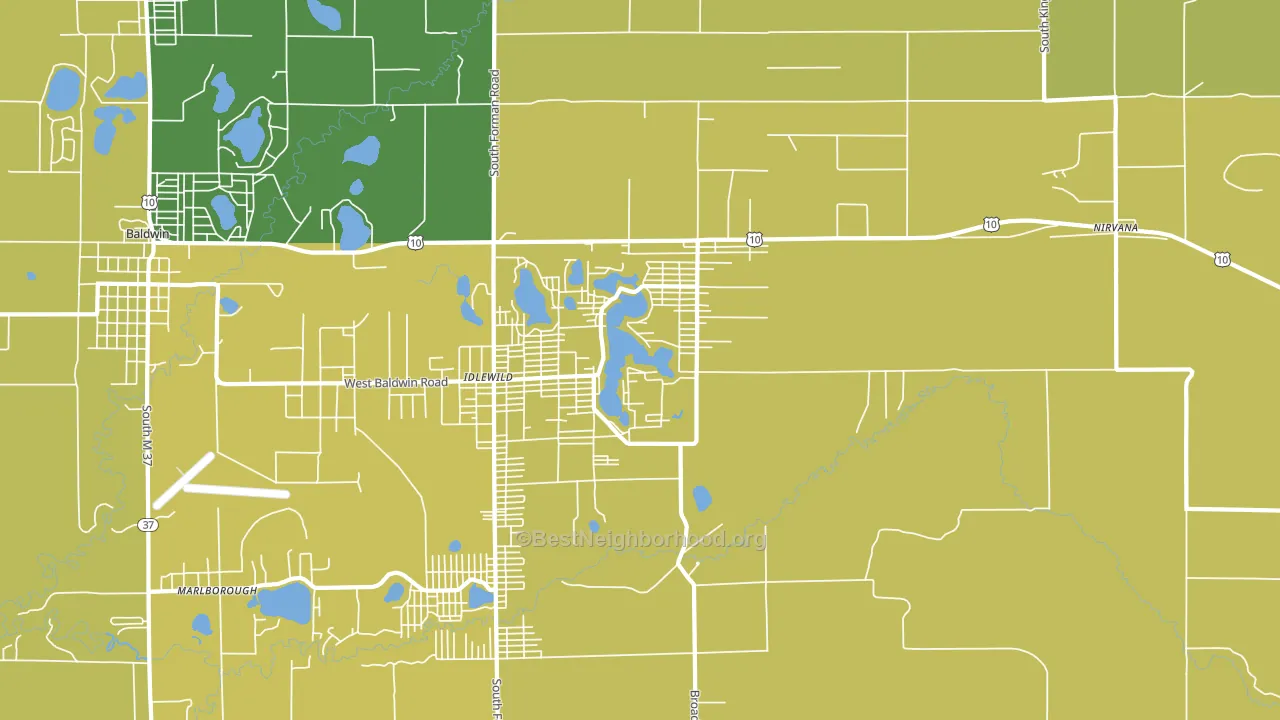 49642, MI block-group voter-turnout map