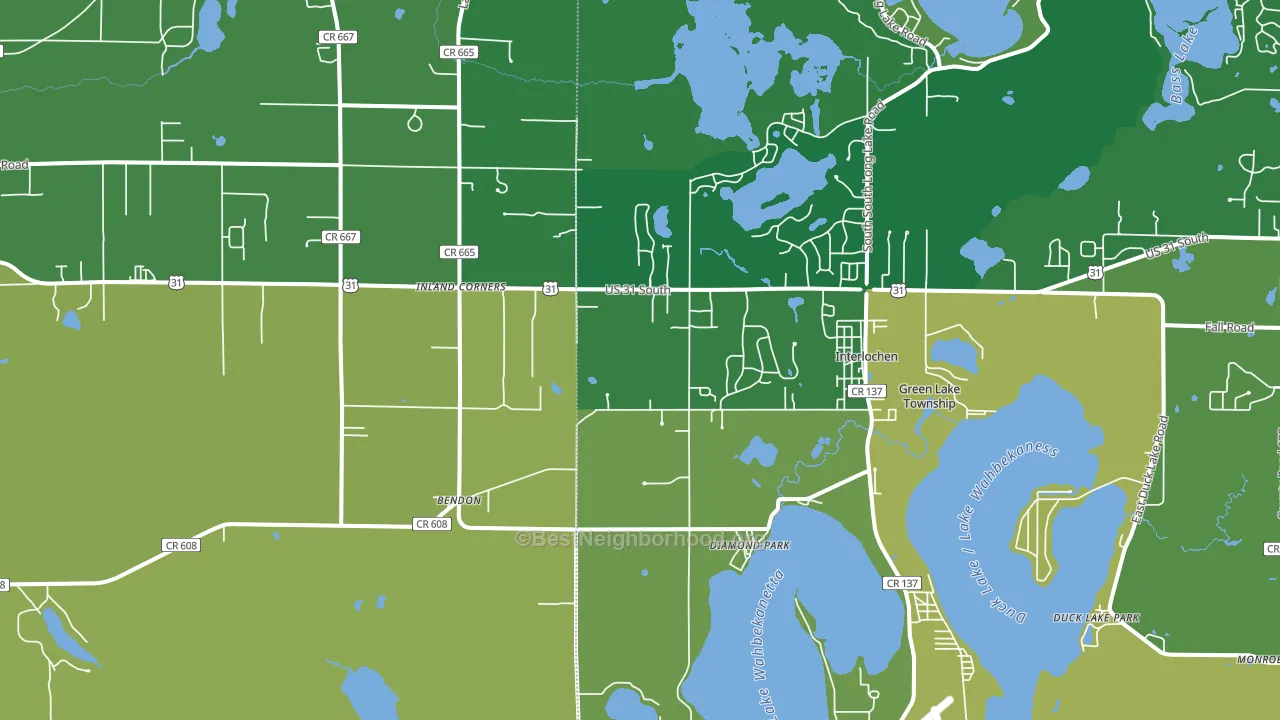 49643, MI block-group voter-turnout map