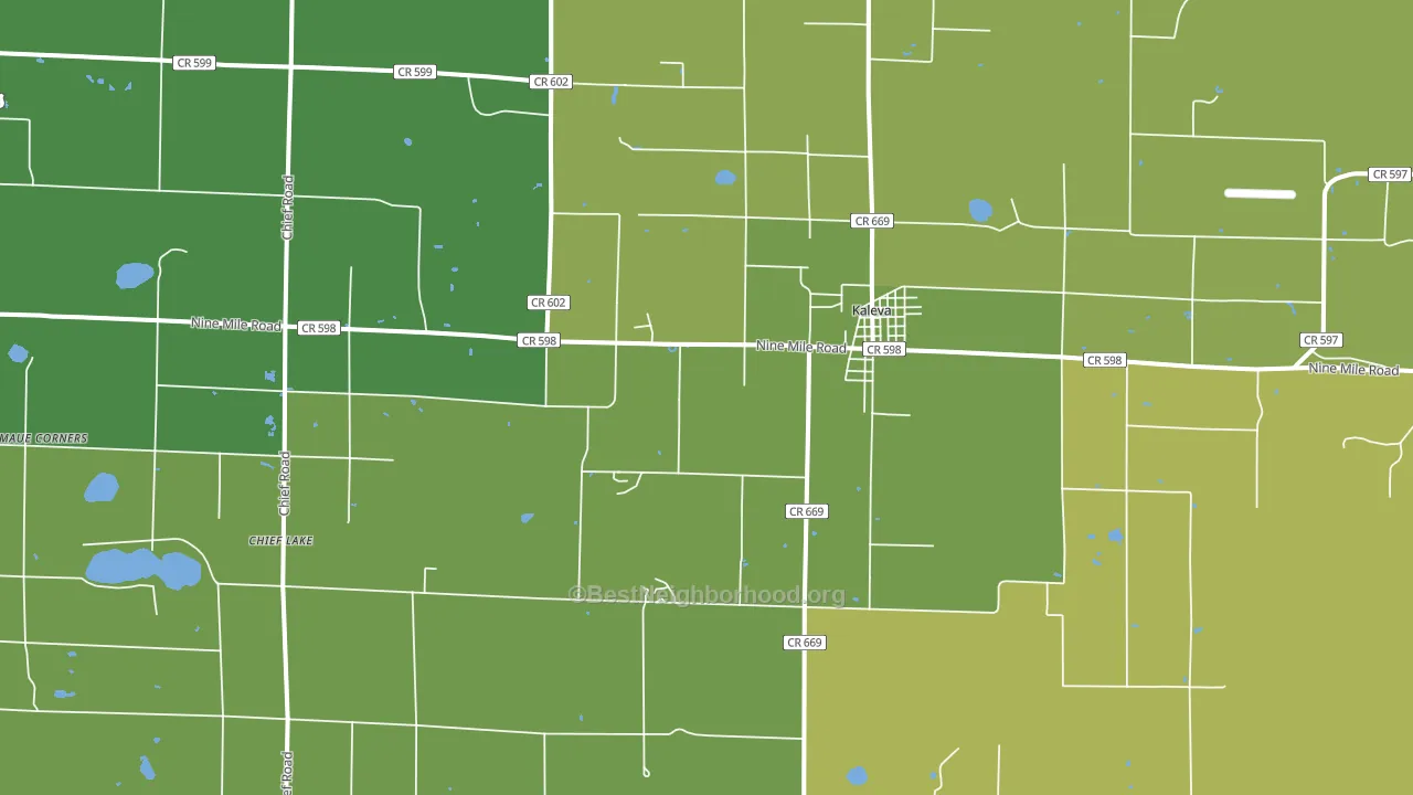 49645, MI block-group voter-turnout map