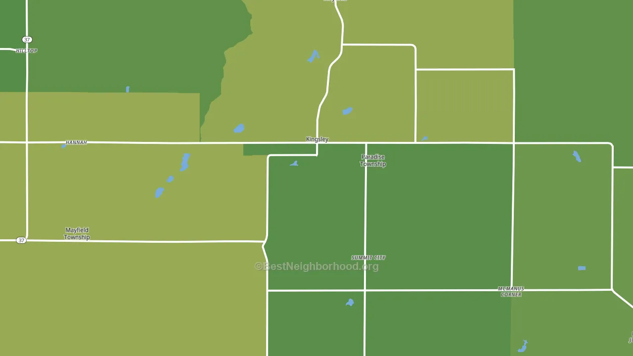 49649, MI block-group voter-turnout map