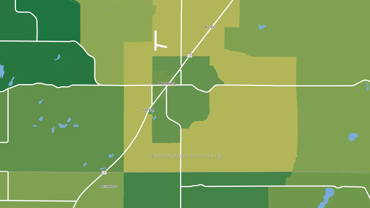 49659, MI block-group voter-turnout map