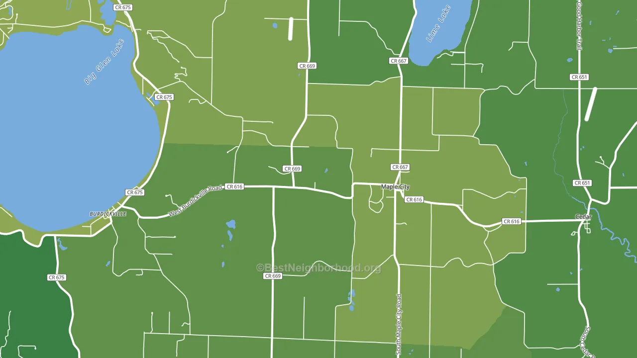 49664, MI block-group voter-turnout map