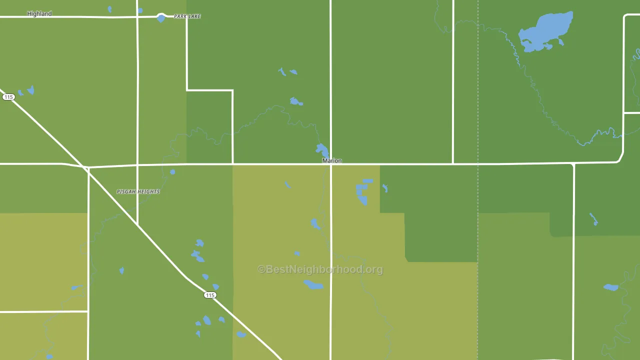 49665, MI block-group voter-turnout map