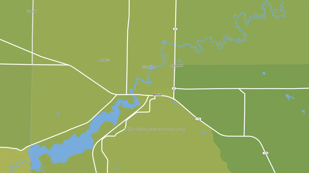 49668, MI block-group voter-turnout map