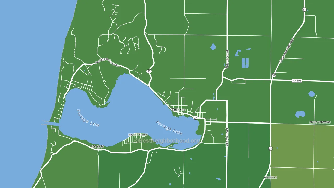 49675, MI block-group voter-turnout map