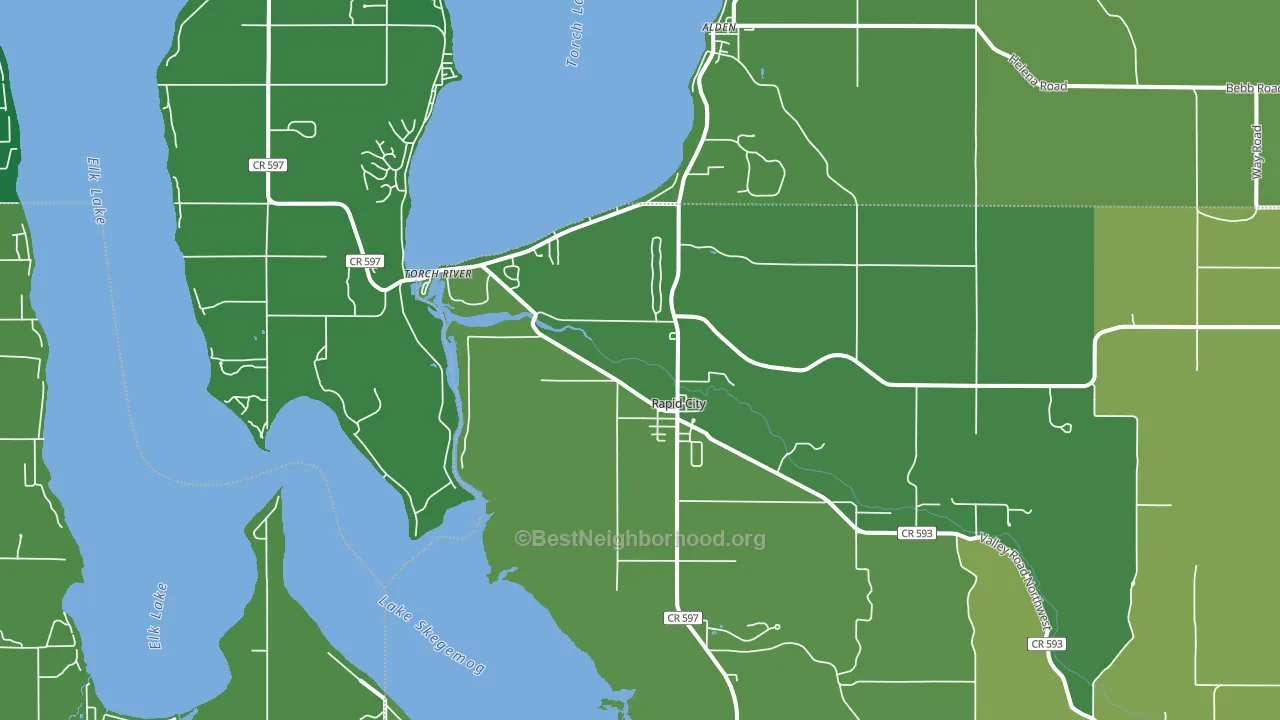 49676, MI block-group voter-turnout map