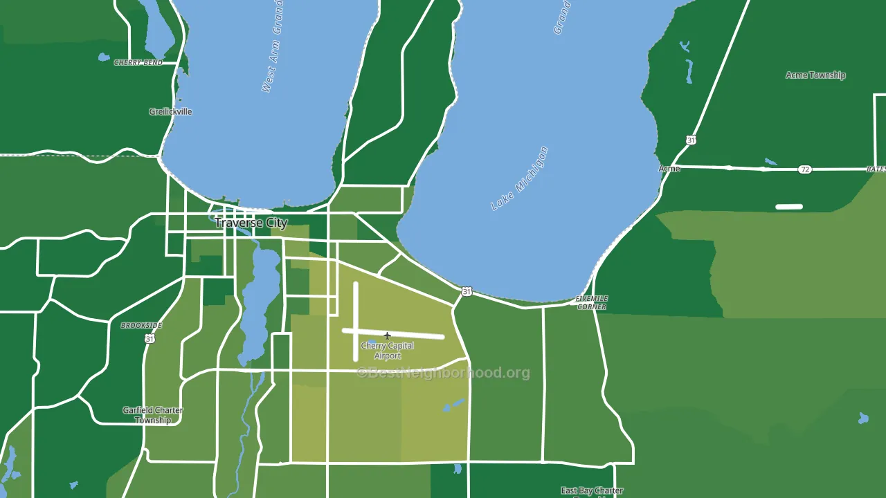 49686, MI block-group voter-turnout map
