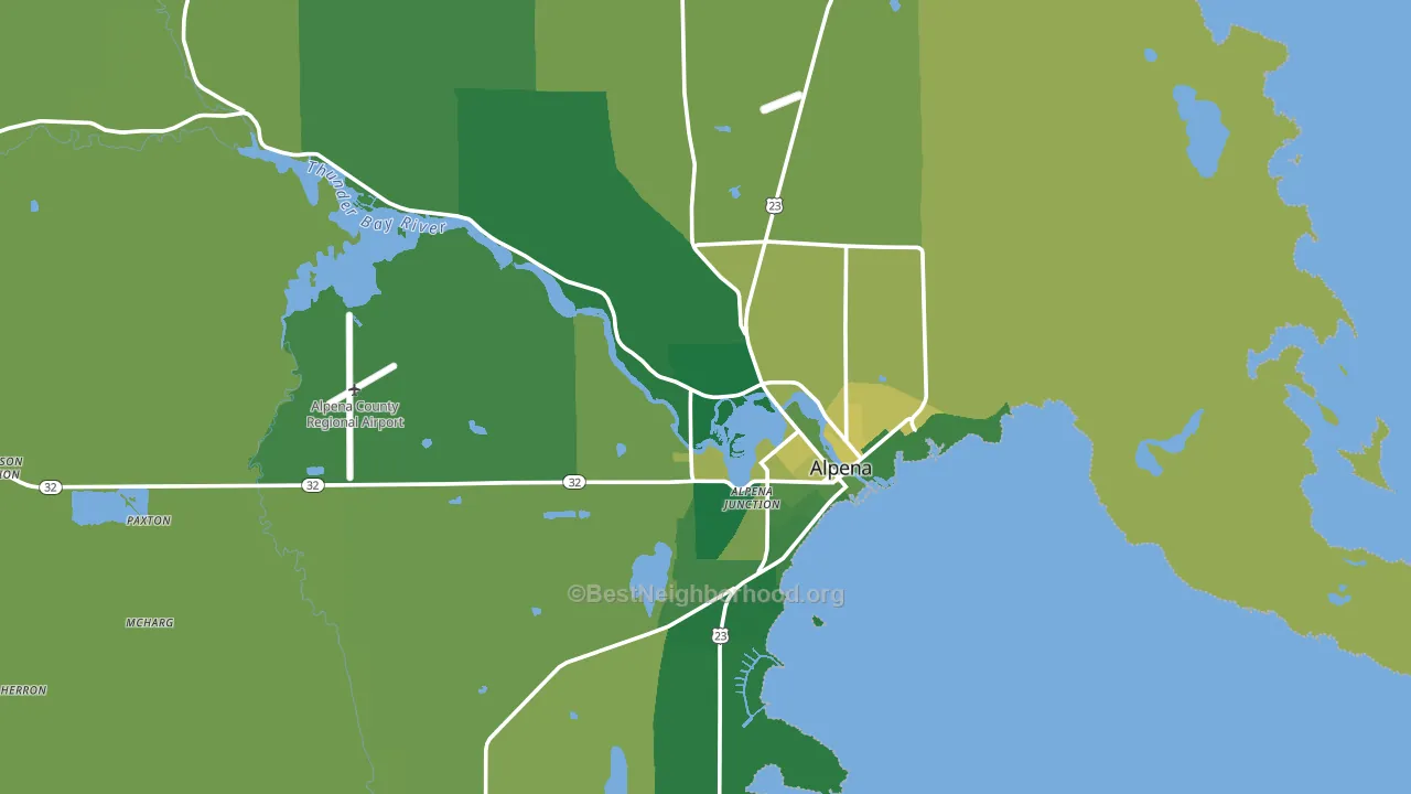 49707, MI block-group voter-turnout map
