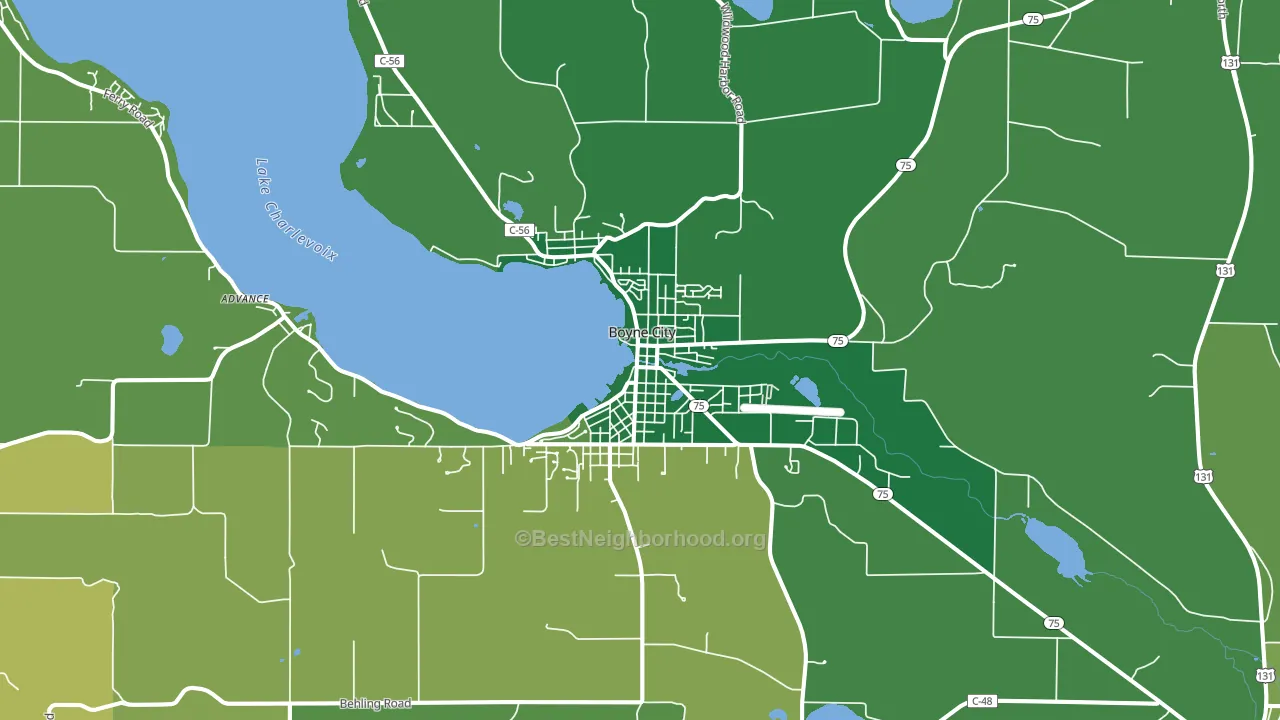 49712, MI block-group voter-turnout map