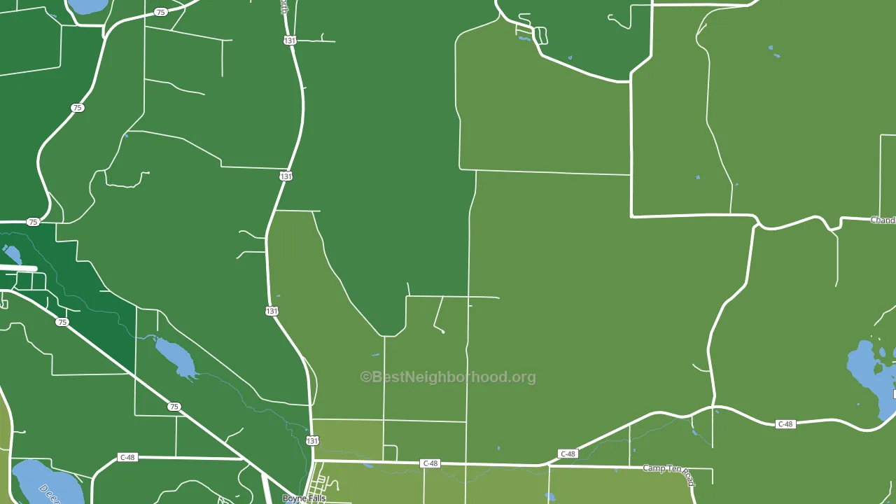 49713, MI block-group voter-turnout map