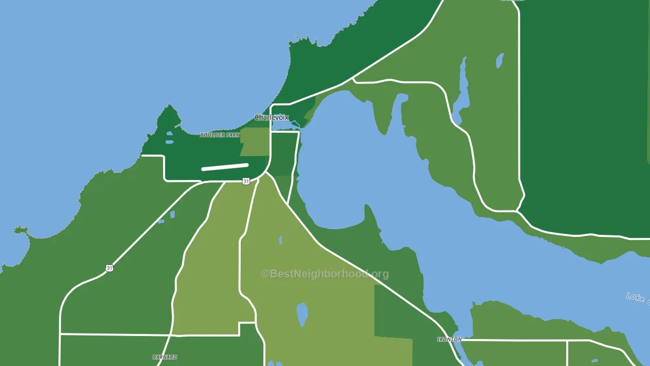 49720, MI block-group voter-turnout map