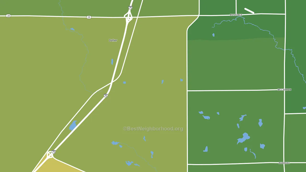 49724, MI block-group voter-turnout map