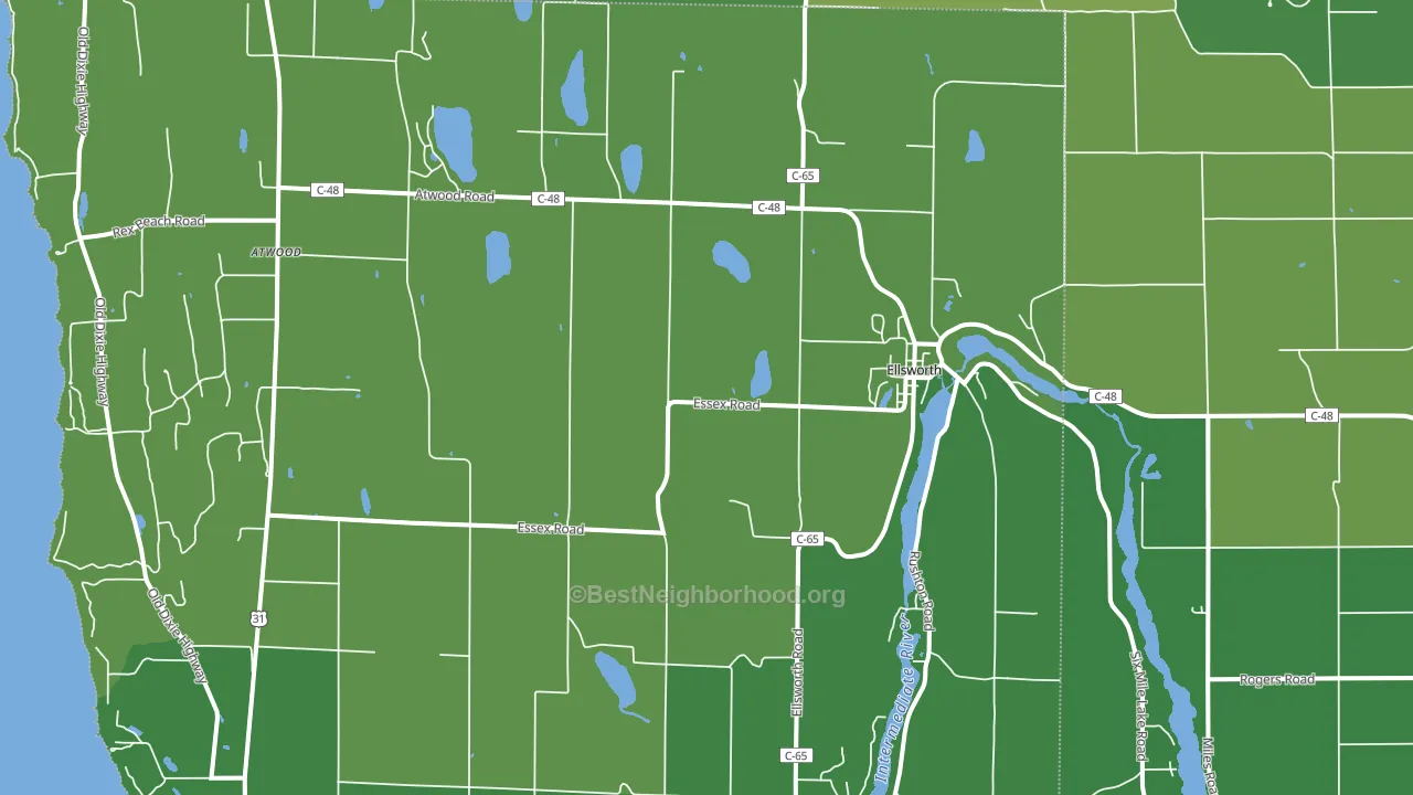 49729, MI block-group voter-turnout map