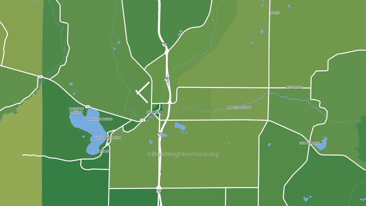 49738, MI block-group voter-turnout map
