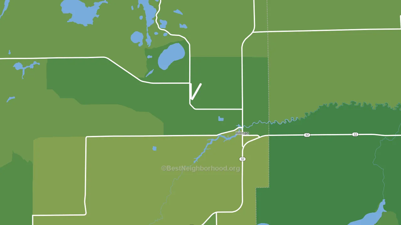 49746, MI block-group voter-turnout map