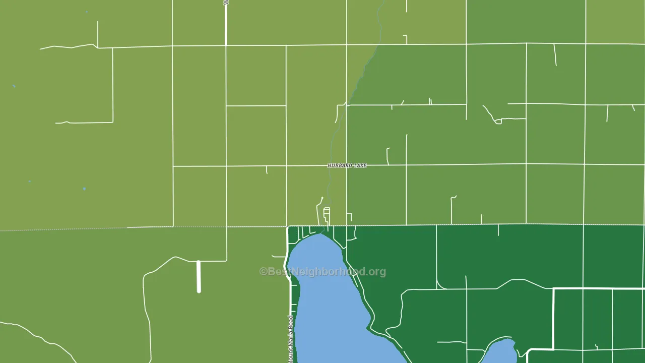 49747, MI block-group voter-turnout map