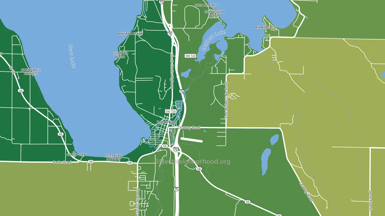 49749, MI block-group voter-turnout map