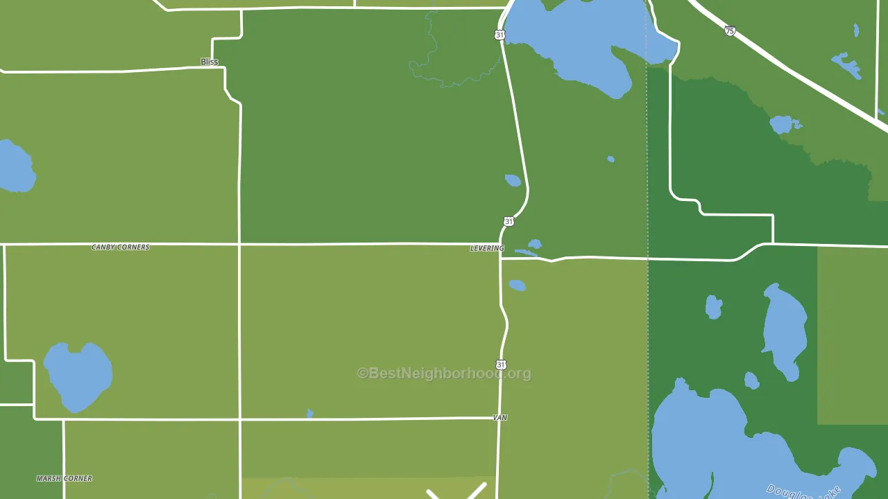 49755, MI block-group voter-turnout map