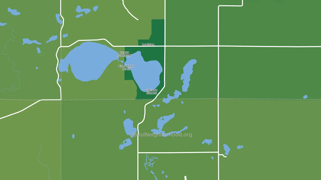 49756, MI block-group voter-turnout map