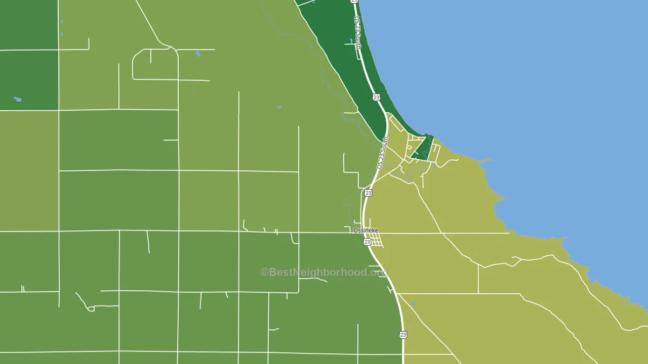 49766, MI block-group voter-turnout map