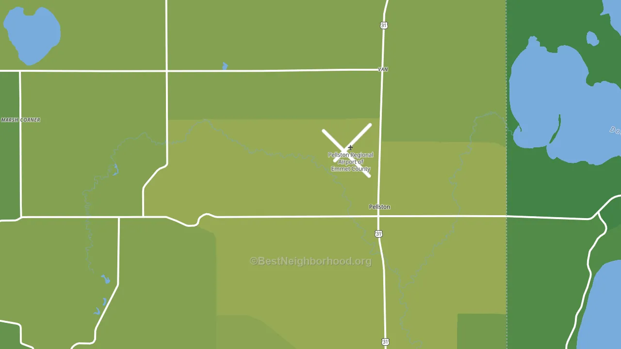 49769, MI block-group voter-turnout map
