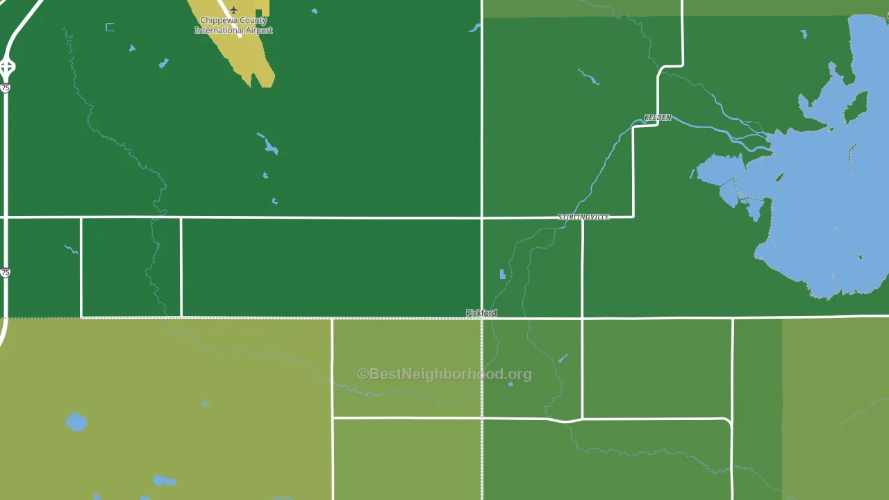 49774, MI block-group voter-turnout map