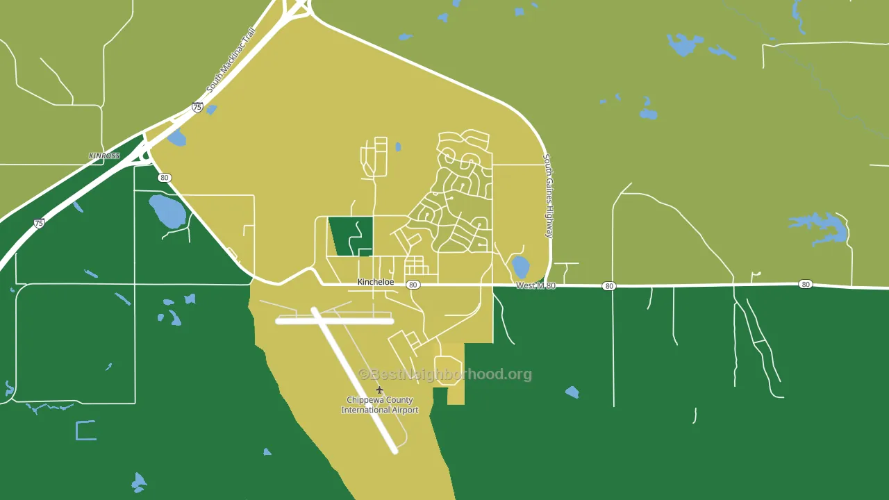 49788, MI block-group voter-turnout map