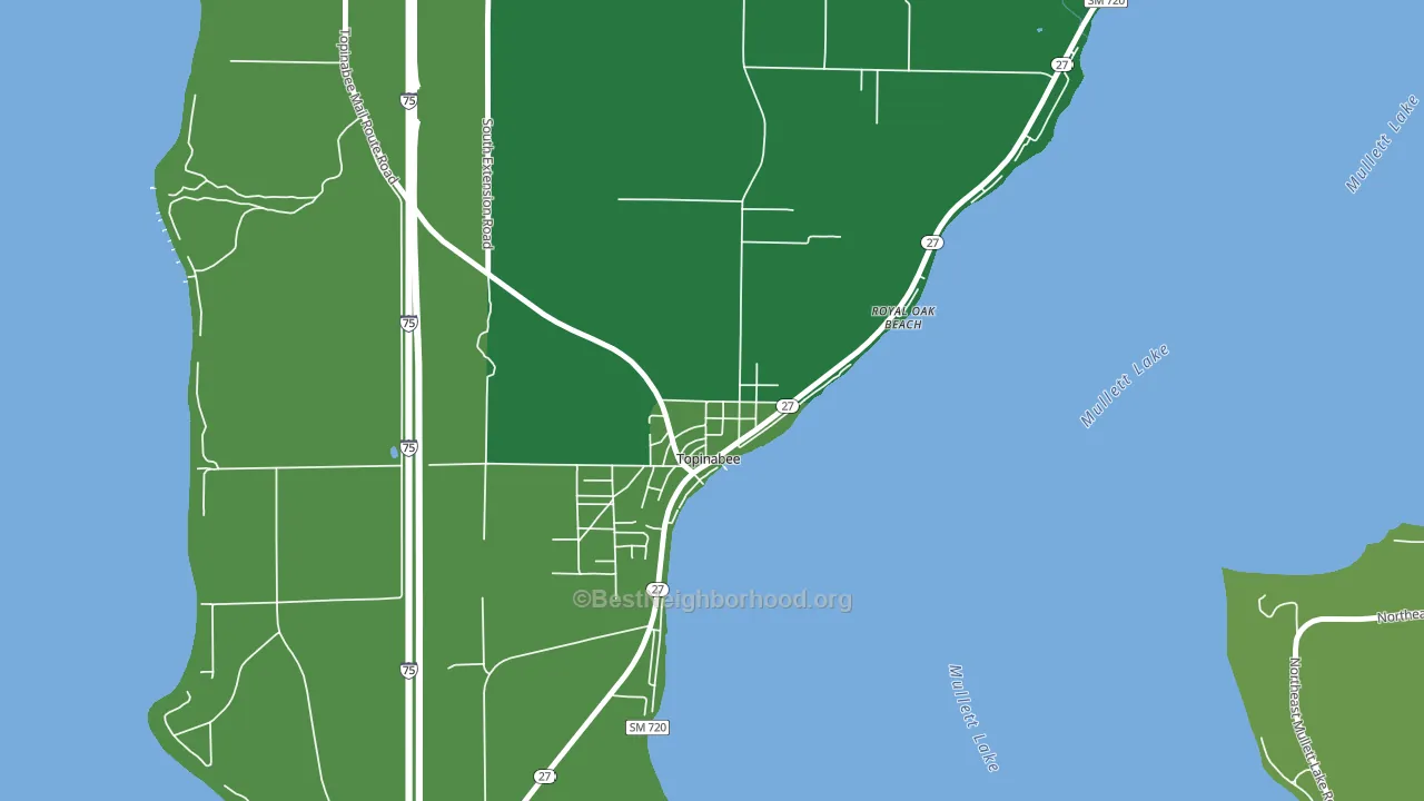 49791, MI block-group voter-turnout map