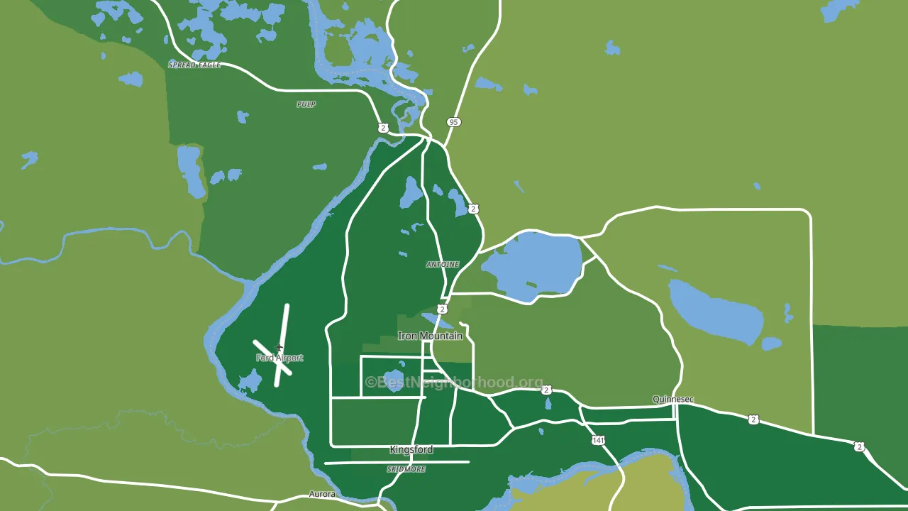 49801, MI block-group voter-turnout map