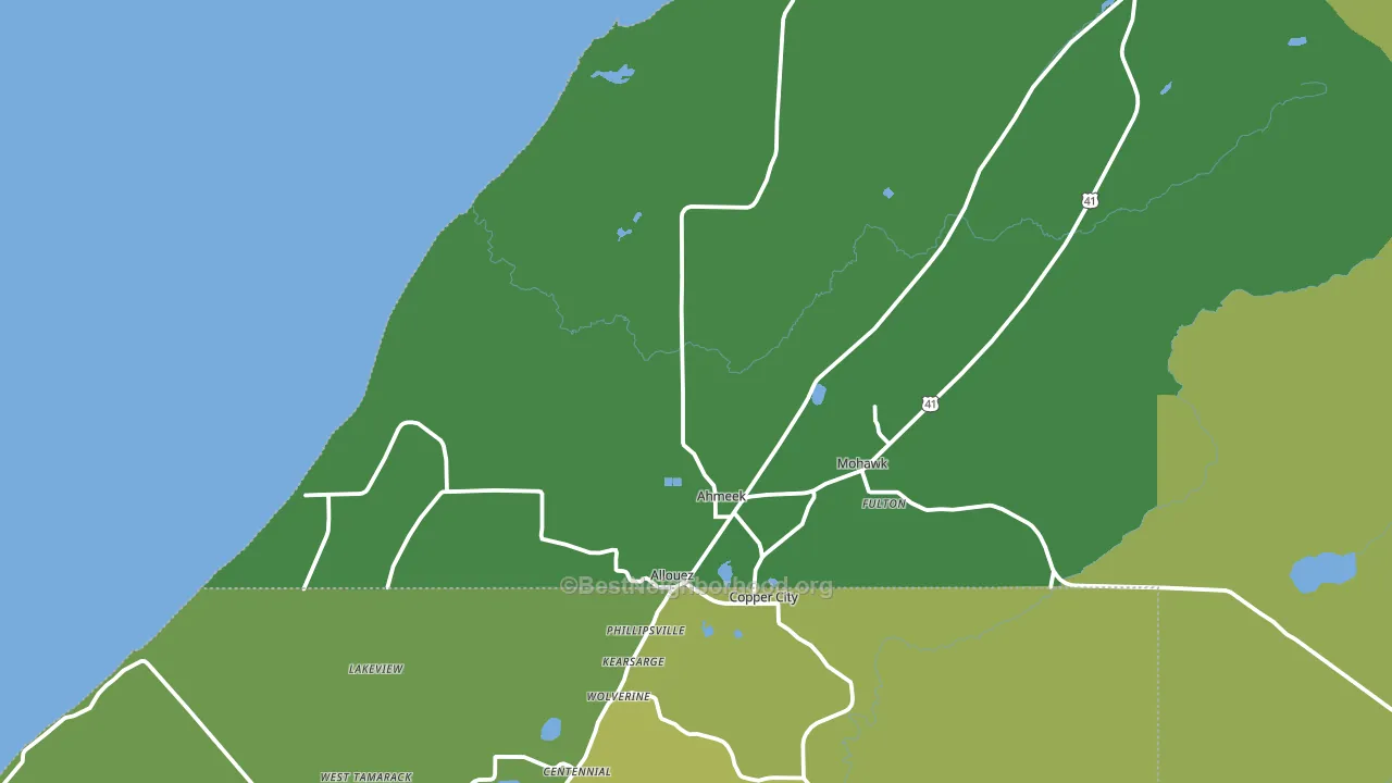49805, MI block-group voter-turnout map