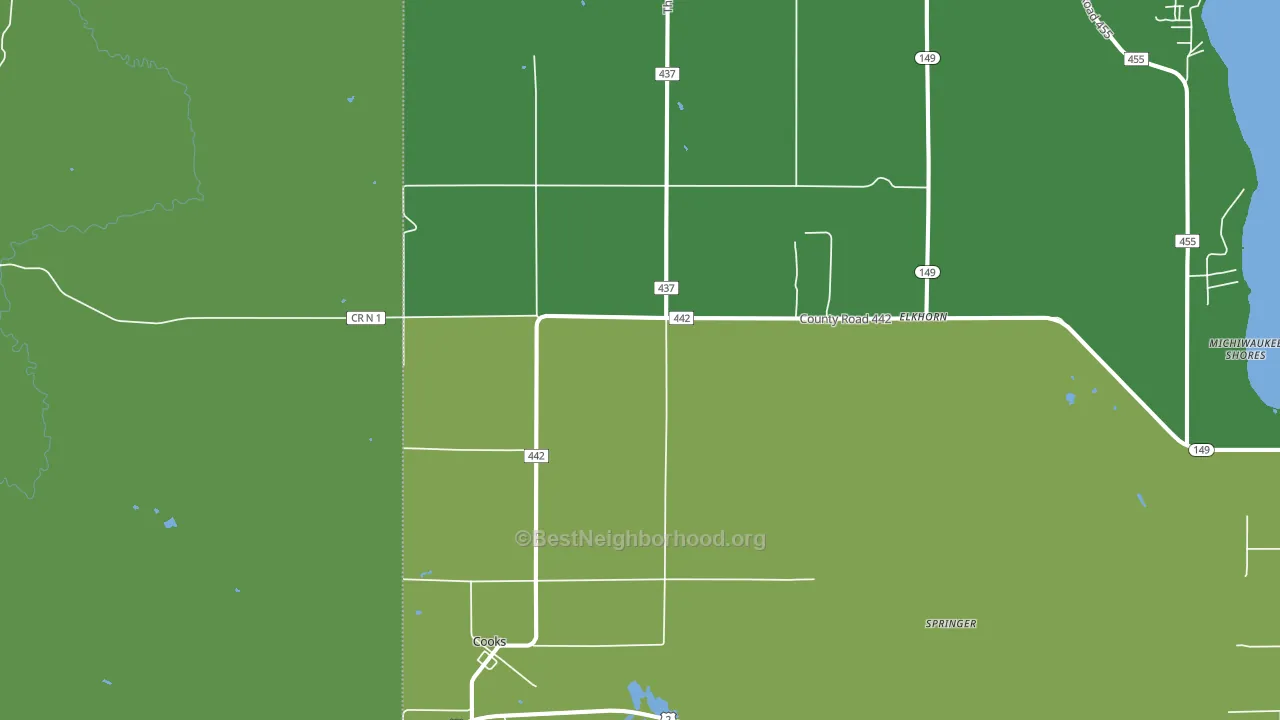 49817, MI block-group voter-turnout map