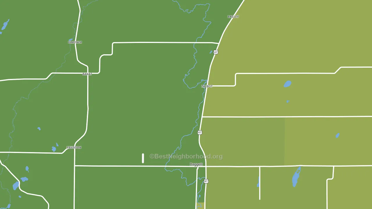 49821, MI block-group voter-turnout map