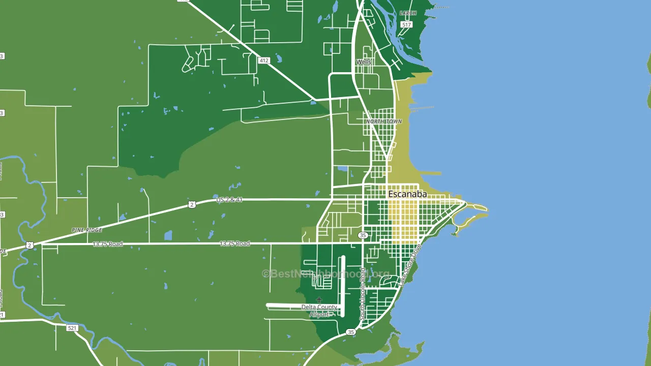 49829, MI block-group voter-turnout map