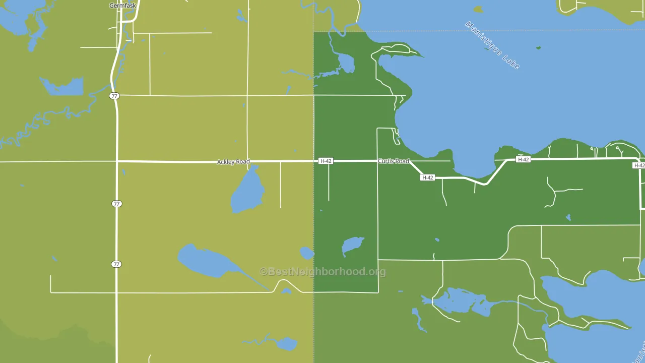 49836, MI block-group voter-turnout map
