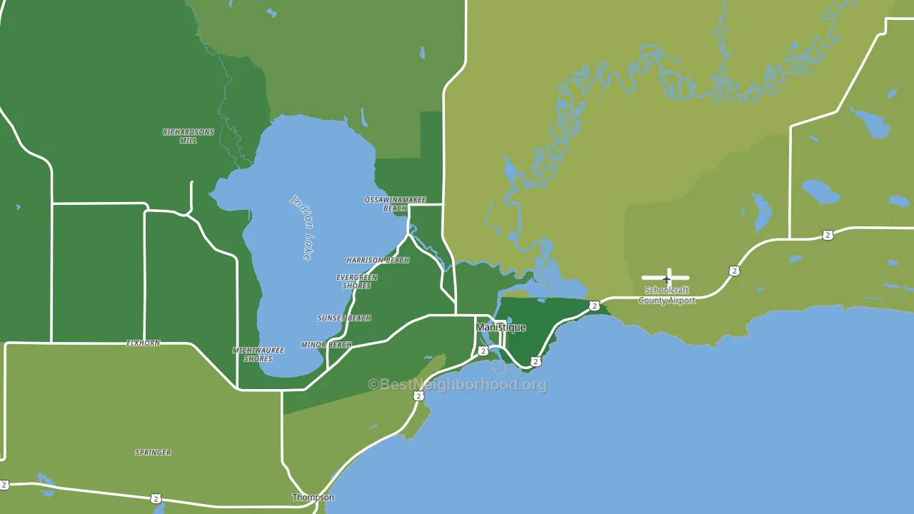 49854, MI block-group voter-turnout map