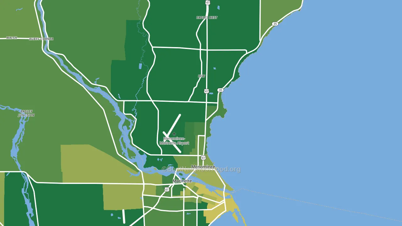 49858, MI block-group voter-turnout map